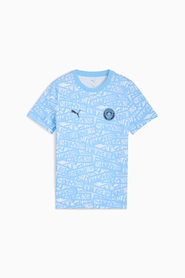Manchester City FtblCulture All-Over Print Tee Youth, Team Light Blue-PUMA White, extralarge-GBR