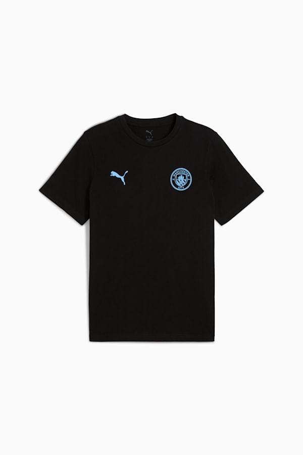 Manchester City FtblEssentials Tee Men, PUMA Black-Team Light Blue, extralarge-GBR