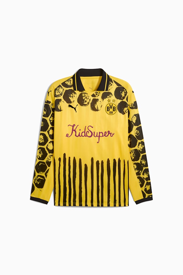KIDSUPER x BORUSSIA DORTMUND Retro Shirt Men, Faster Yellow-PUMA Black, extralarge-GBR