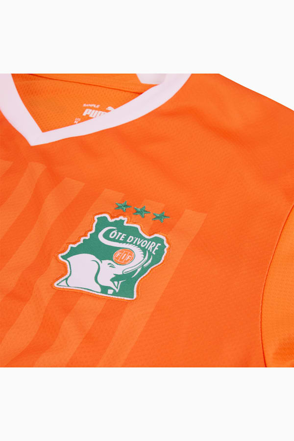 Ivory Coast Home Jersey Men (2023 AFCON Champions), Vibrant Orange-Puma White, extralarge