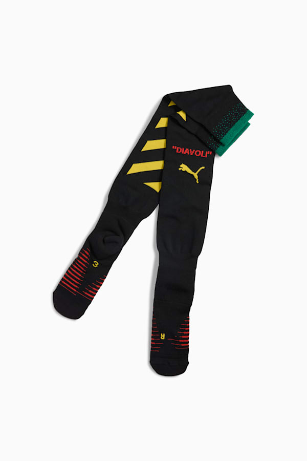 AC MILAN x OFF-WHITE™ Graphic Socks Men, PUMA Black-Yellow Sizzle, extralarge-GBR