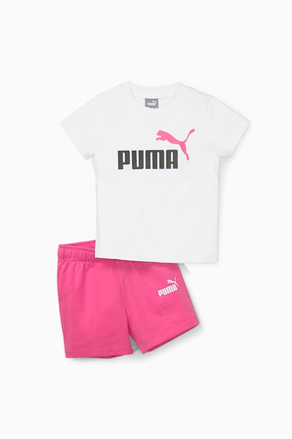 Minicats Tee and Shorts Set Toddler, PUMA White-Pearl Pink, extralarge-DFA