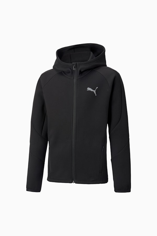 Evostripe Full-Zip Youth Hoodie, Puma Black, extralarge