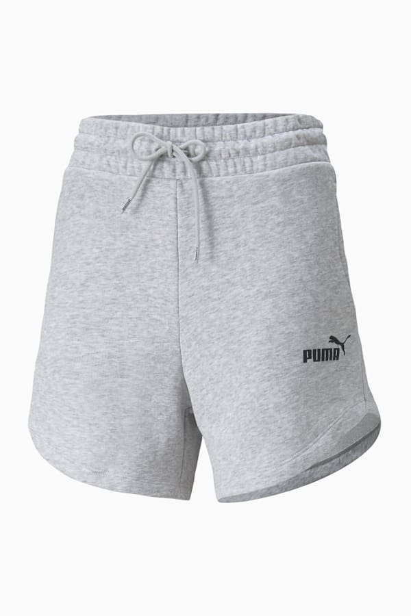 Essentials High Waist Shorts Women, Light Gray Heather, extralarge