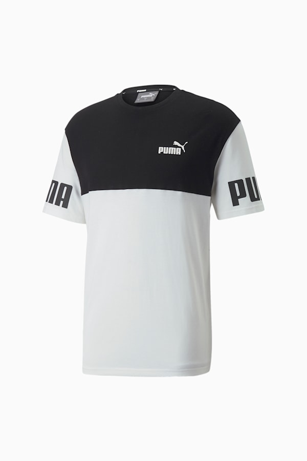 Power Colourblock Tee Men, Puma White, extralarge