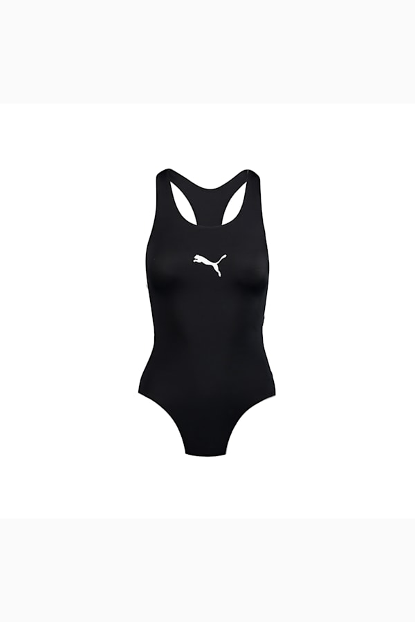 PUMA Swim Women's Racerback Swimsuit, black, extralarge