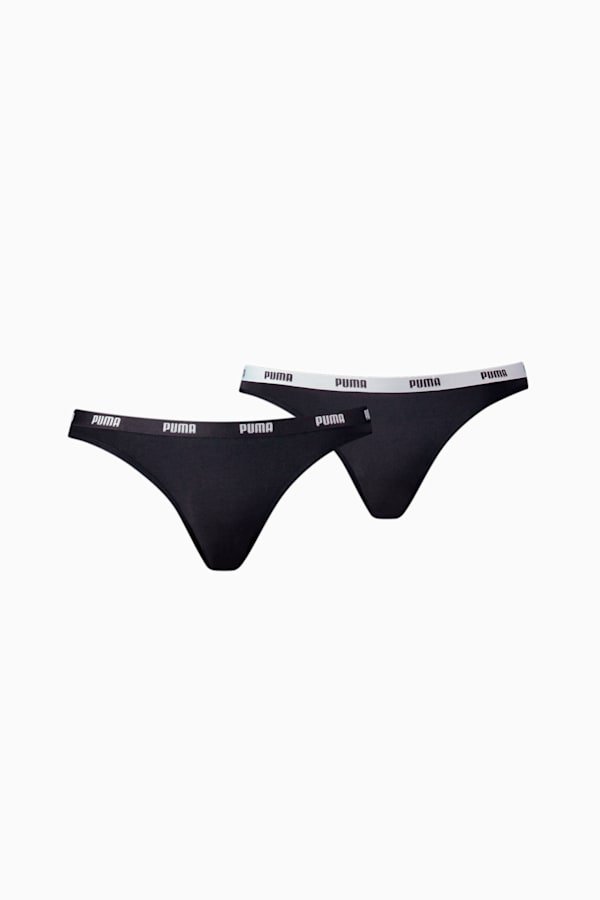 PUMA Women's Bikini Underwear 2 Pack, black, extralarge
