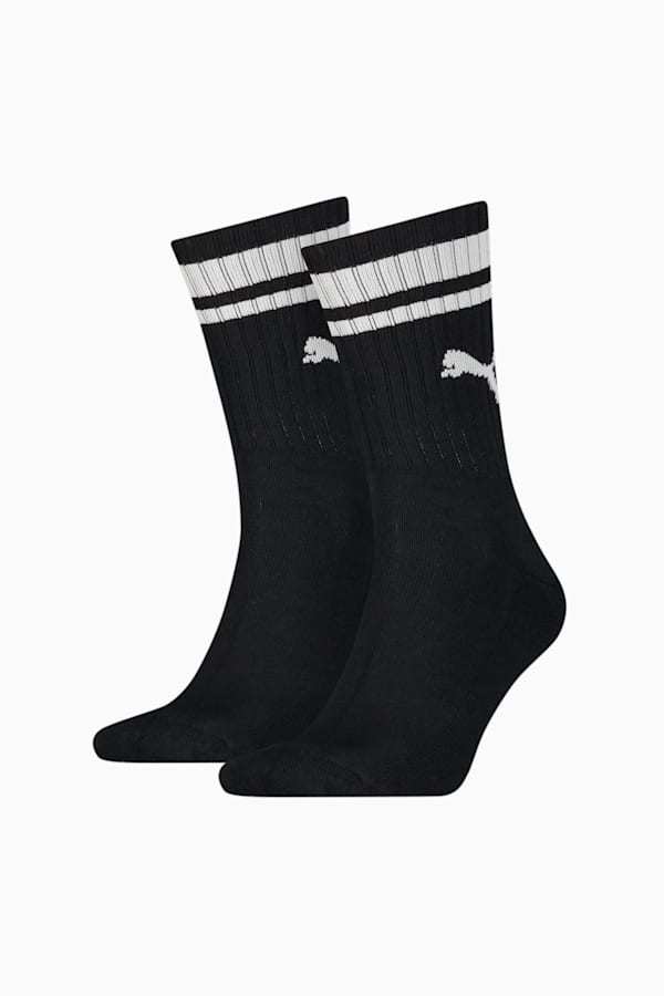 Crew Heritage Stripe Socks Unisex (2-Pack), black, extralarge