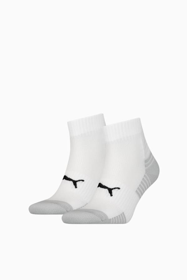 PUMA Sport Cushioned Quarter Socks 2 Pack, white, extralarge
