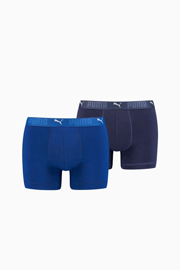 PUMA Sport Men's Cotton Boxers 2 Pack, blue combo, extralarge