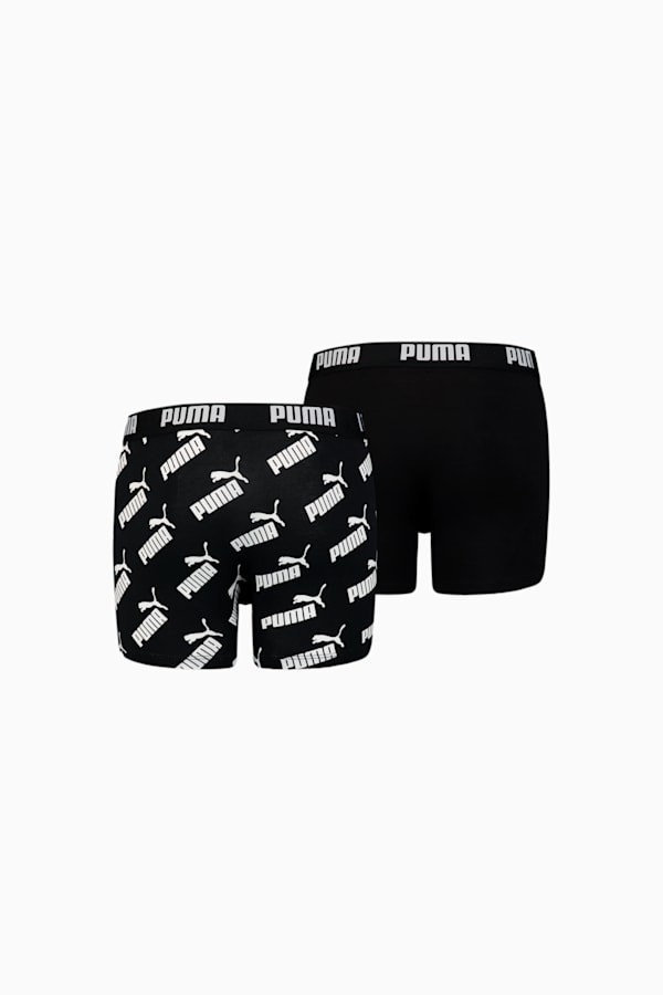 PUMA Boys' AOP Boxer 2 Pack, black, extralarge