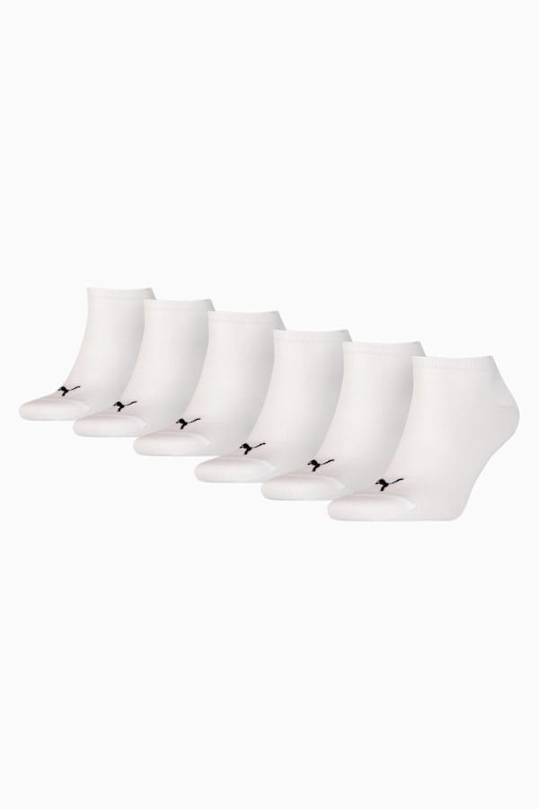 PUMA Unisex Sneaker Socks 6 pack, white, extralarge