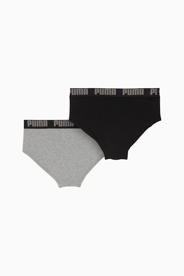 PUMA Men's Briefs 2 pack, middle grey melange / black, extralarge