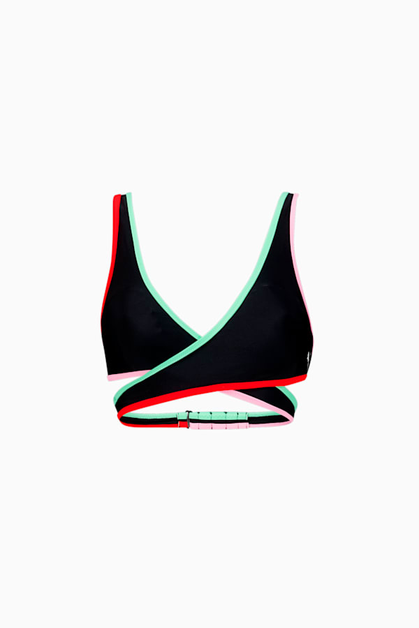 PUMA Women's Short Swim Top, black combo, extralarge-GBR