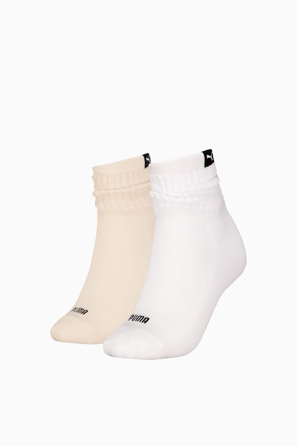 PUMA Women's Classic Short Slouch Socks 2 pack, sand combo, extralarge-GBR