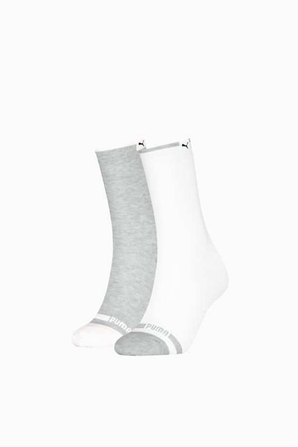 Classic Rib Socks Women (2-pack), white / grey, extralarge-GBR