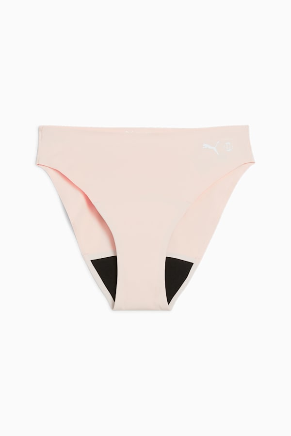 PUMA x Modibodi Seamfree Active Bikini Brief Moderate-Heavy, Mist Pink, extralarge