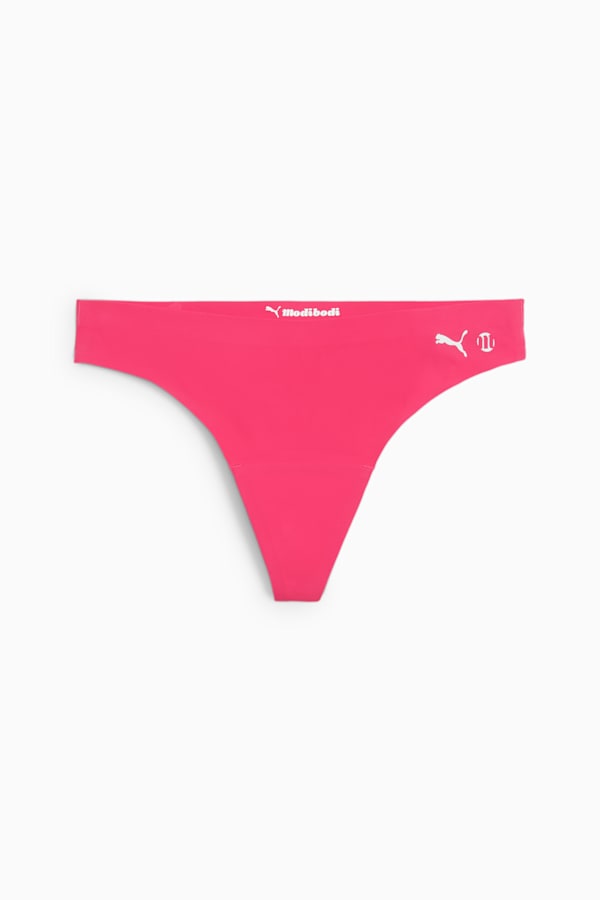 PUMA x Modibodi Seamfree Active Thong Light-Moderate, Garnet Rose Pink, extralarge-DFA
