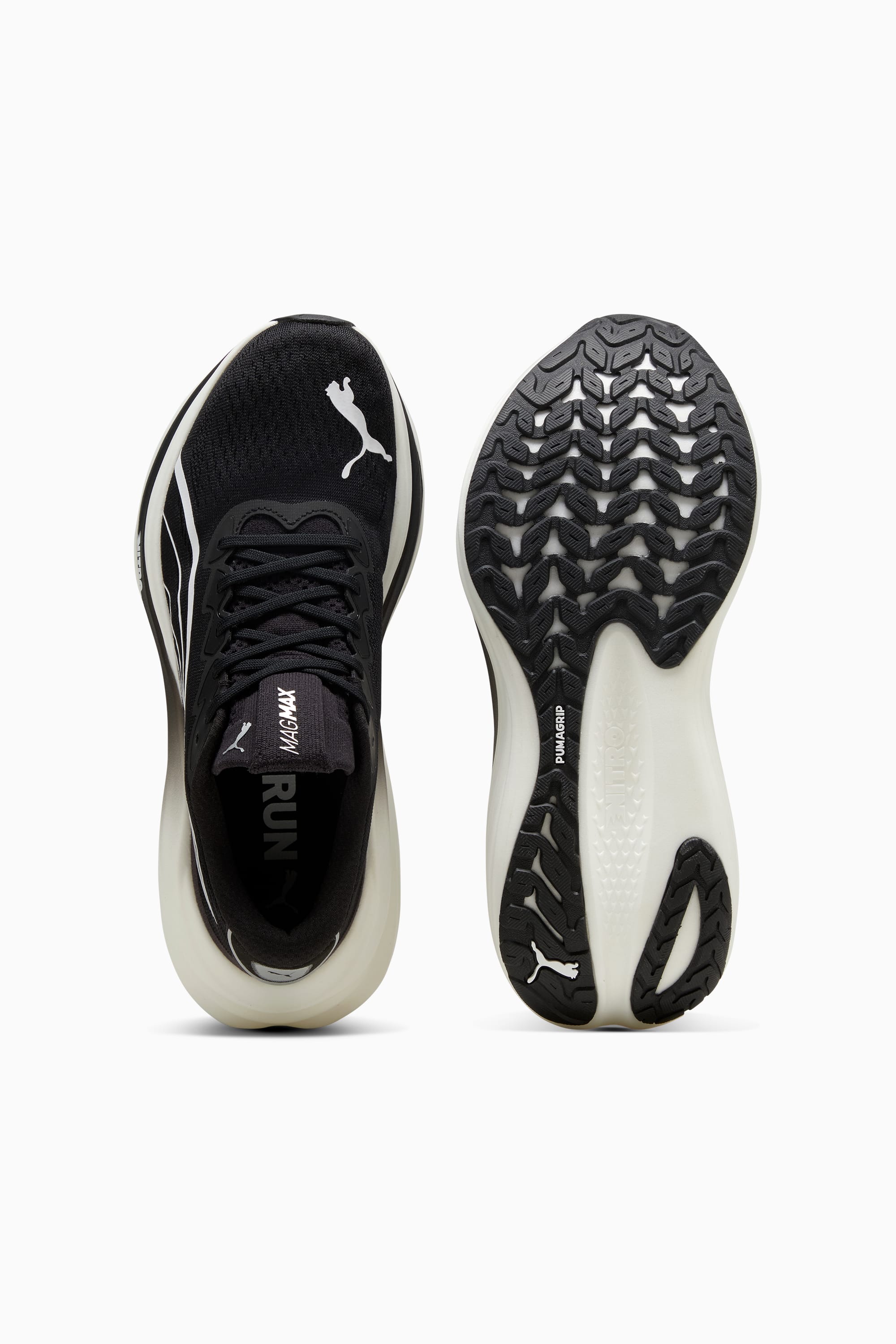 Puma men black running shoes store