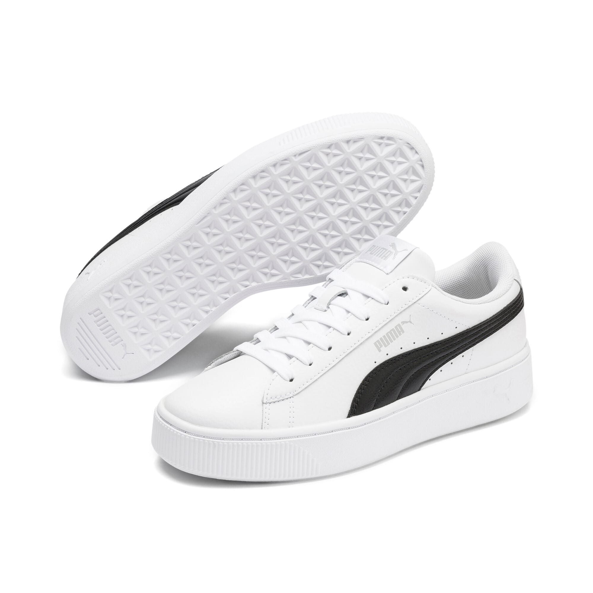 zapatillas puma blanco y negro