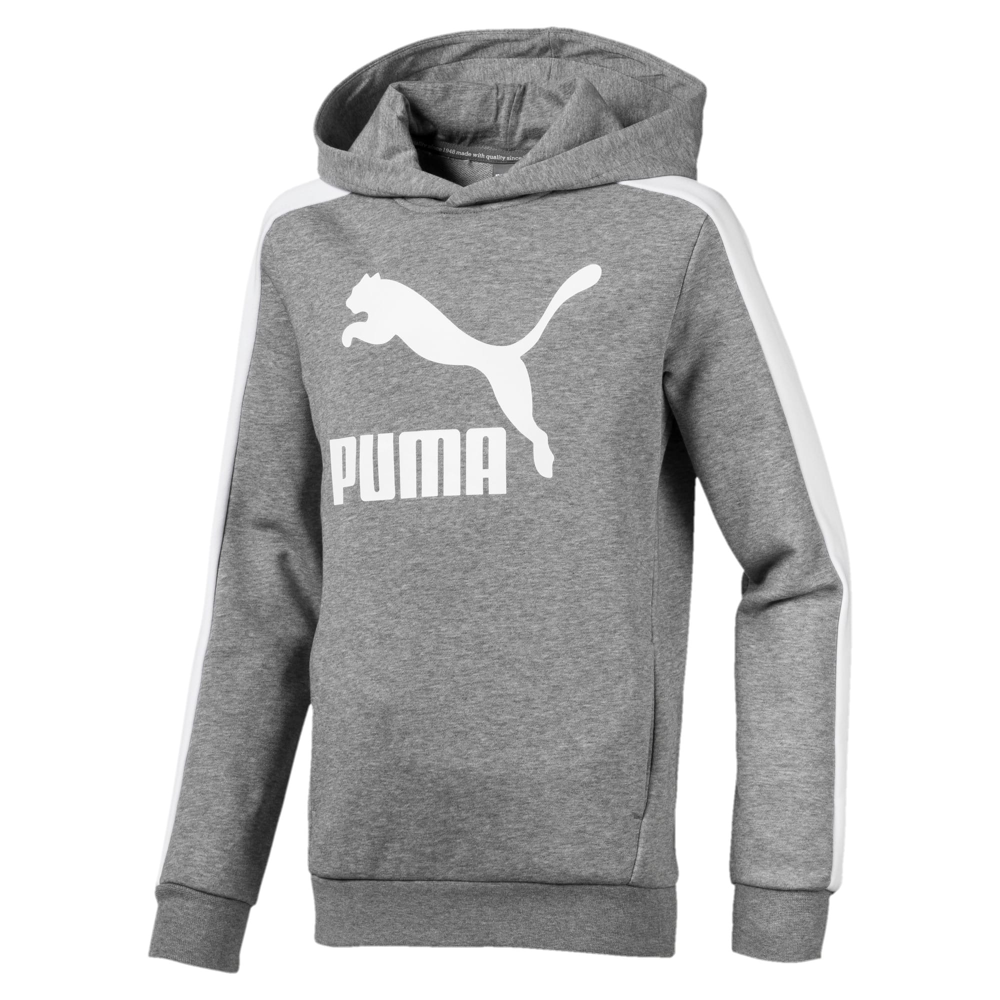 puma grey hoodie junior