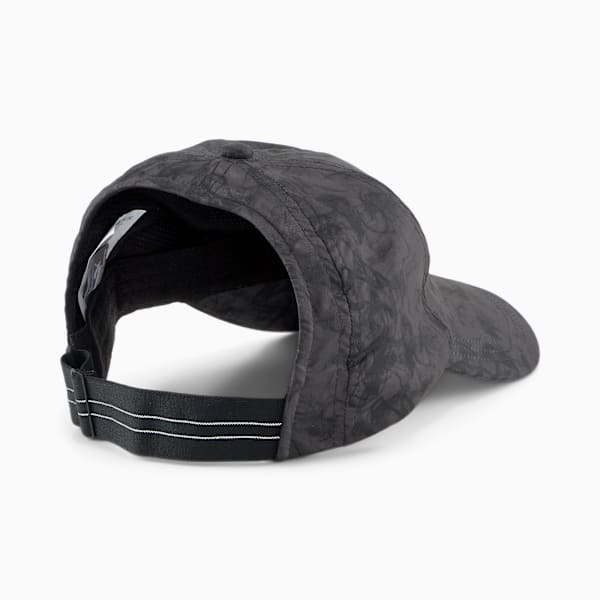 Gorra de running para mujer Ponytail, PUMA Black-AOP, large-ARG