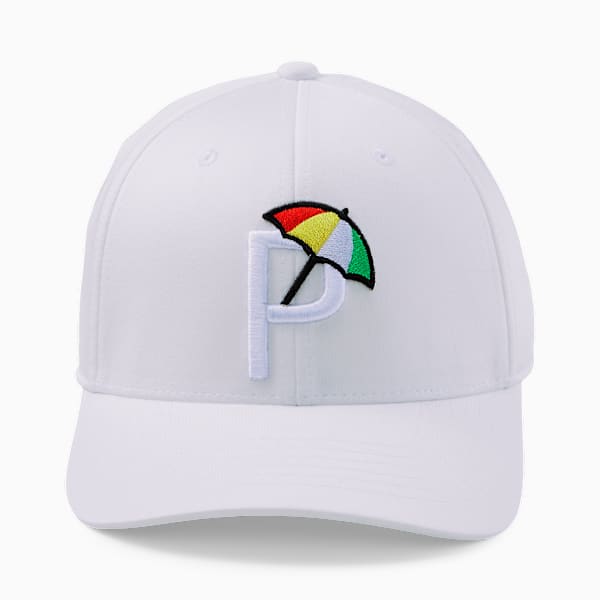 Palmer P Golf Cap, White Glow-Ash Gray, large-ZAF