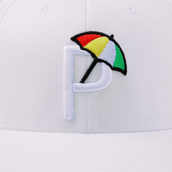Palmer P Golf Cap, White Glow-Ash Gray, large-ZAF
