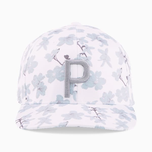 Verdant P Golf Cap Men, Bright White-Flat Light Gray-QUIET SHADE, large-ZAF