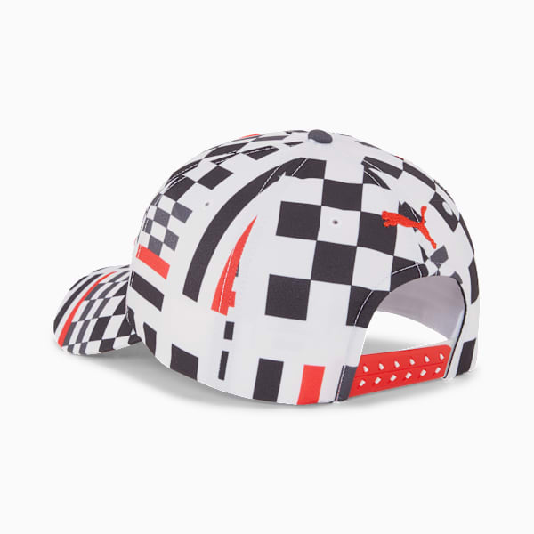 F1 Graphic Baseball Cap, PUMA White-AOP, large-MEX