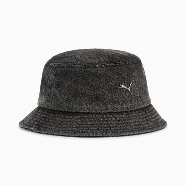 Bucket hat WARDROBE Essentials Metal PUMA Cat, PUMA Black, large-MEX