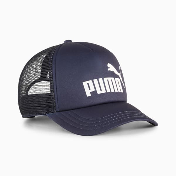 ESS No. 1 Logo Trucker Cap, PUMA Navy, large-ZAF