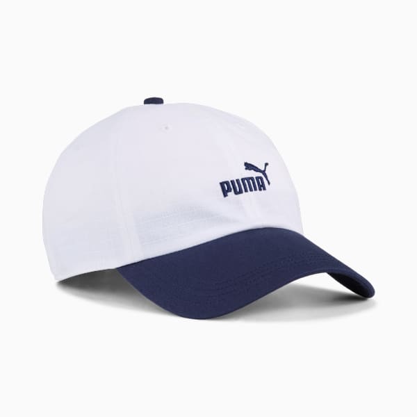 ESS No. 1 Colour Block Dad Cap, PUMA White-PUMA Navy, large-ZAF