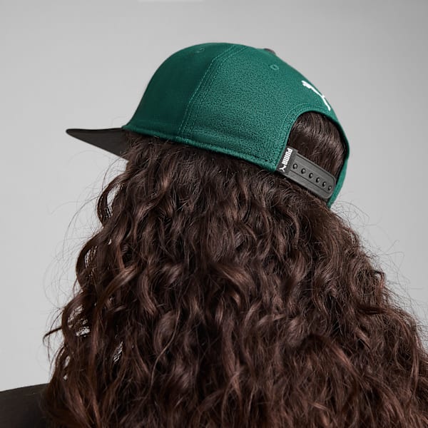 Gorra con visera plana Essentials No. 1 Logo, PUMA Black-Dark Myrtle, large-MEX