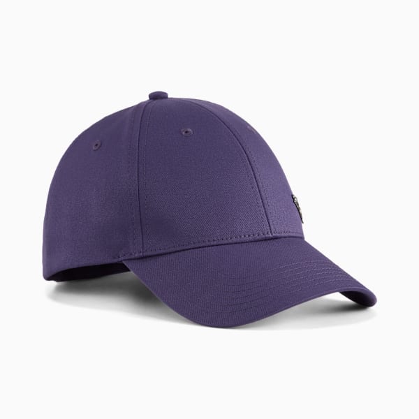 Essentials Metal PUMA Cat Baseball Cap, Deep Plum, large-ZAF