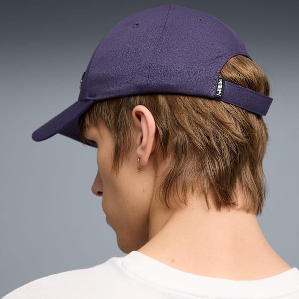 Essentials Metal PUMA Cat Baseball Cap, Deep Plum, large-ZAF