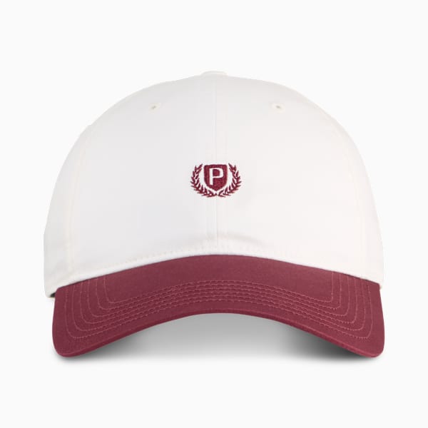 Shield Unstructured P Golf Cap, Warm White-Ruby Shimmer, large-ZAF