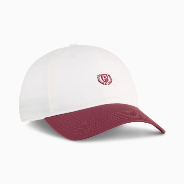 Shield Unstructured P Golf Cap, Warm White-Ruby Shimmer, large-ZAF