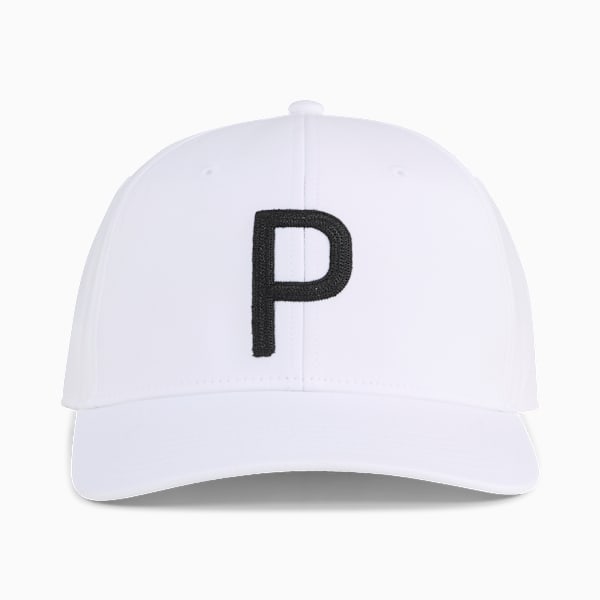 Gorra con visera Heritage P Tech Golf para hombre, White Glow-PUMA Black, large-MEX