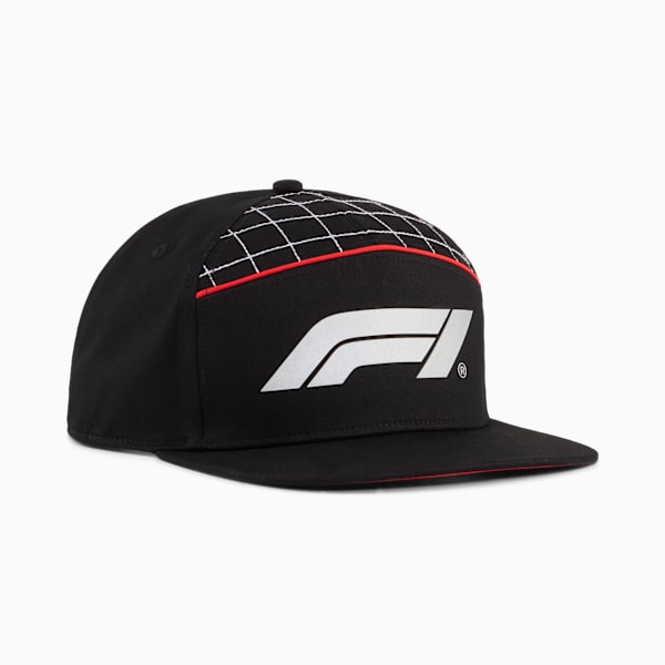 F1® 75yrs Racing Flat Brim Cap, PUMA Black, large-ZAF