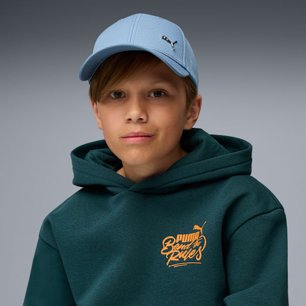 Gorra con visera Essentials Metal PUMA Cat para adolescentes, Cool Blue, large-MEX