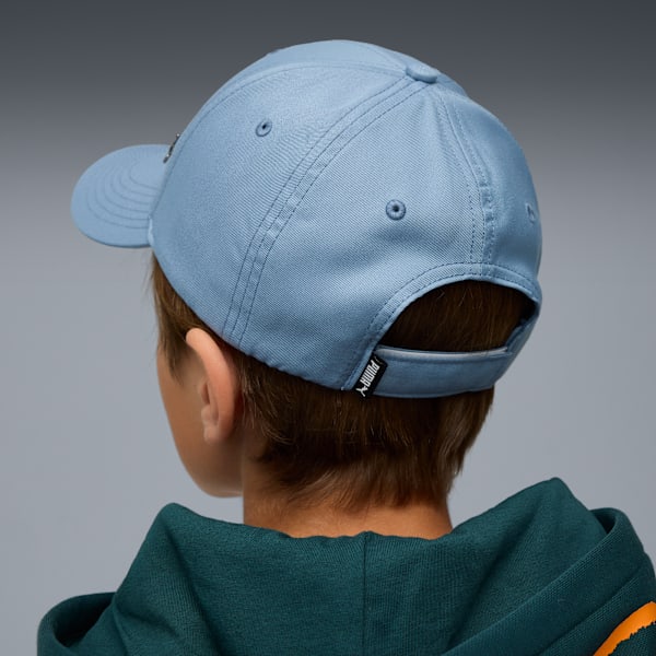 Gorra con visera Essentials Metal PUMA Cat para adolescentes, Cool Blue, large-MEX