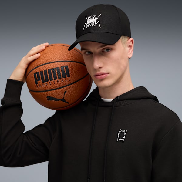 Basketball Low Curve Cap Youth, PUMA Black, large-ZAF