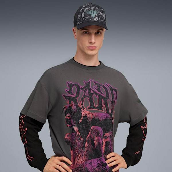 LaMelo Trucker Cap, PUMA Black-AOP, large-ZAF