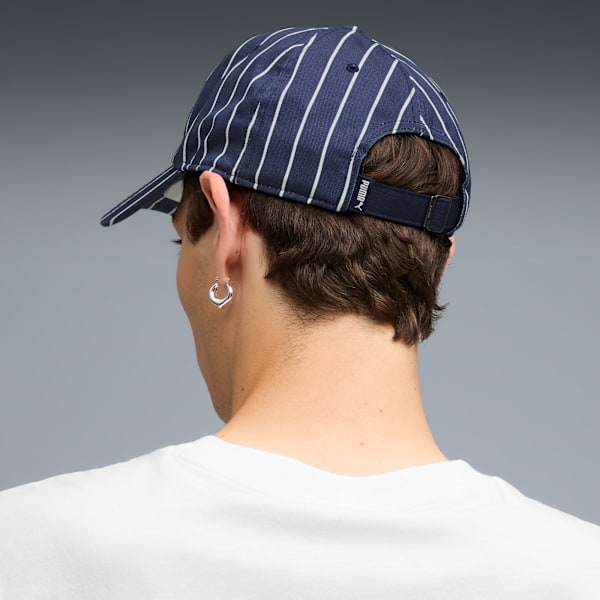 PUMA Class Striped Dad Cap, PUMA Navy-PUMA White, large-ZAF