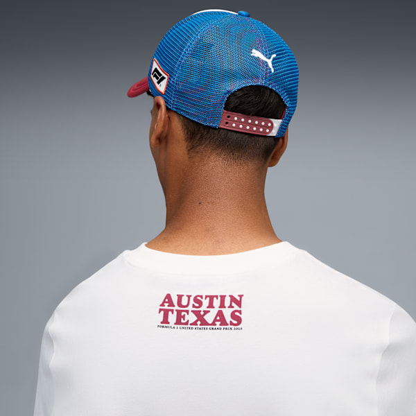 F1 AUSTIN Trucker Cap, PUMA White-Lake Blue, large-MEX