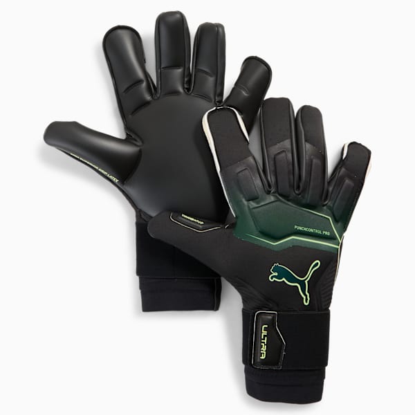 Guantes de portero PUMA ULTRA Ultimate Hybrid, PUMA Black-Green Terrain-Fizzy Light, large-MEX