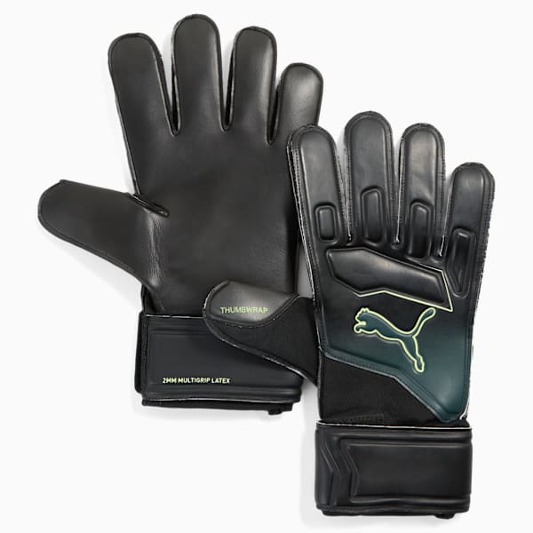 PUMA ULTRA Play Goalkeeper Gloves, PUMA Black-Green Terrain-Fizzy Light, large-ZAF