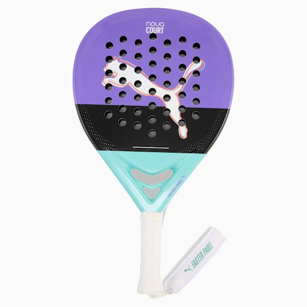 Pala NOVA PADEL COURT para mujer, Purple Glimmer-PUMA Black-Aquatic-PUMA White, large-MEX