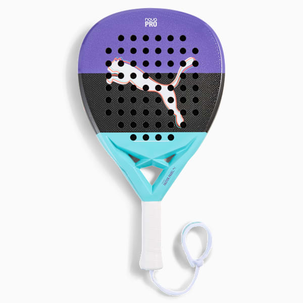 NOVA Padel Pro Racket Women, Purple Glimmer-PUMA Black-Aquatic-PUMA White, large-ZAF
